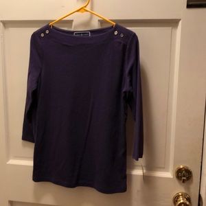 Purple boat neck sweater